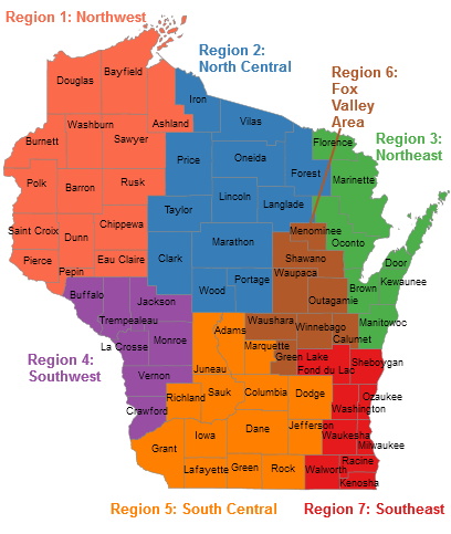 Regional Trauma Advisory Council Map