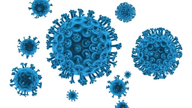 3D model of hepatitis virus