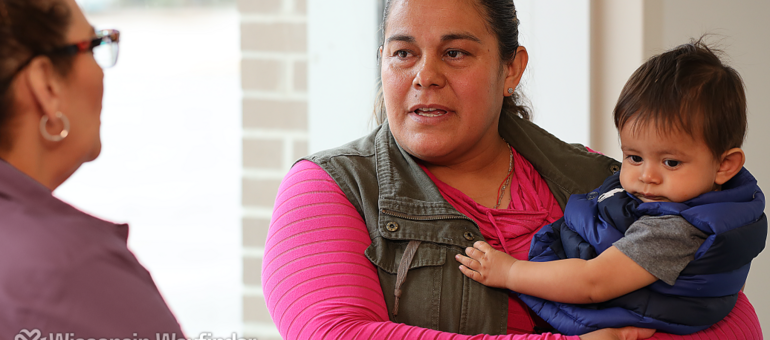 Wisconsin Wayfinder: Parent With Child Talks With Children's Resource Guide