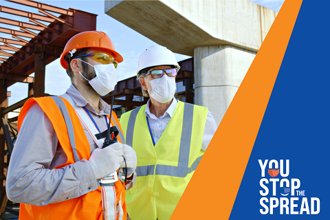 Two adults at Worksite Wearing Masks YSTS