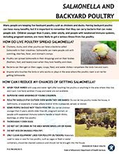 Cover - Salmonella and Backyard Poultry