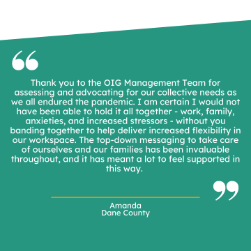 Thank you note from Amanda, Dane County