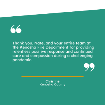 Thank you note to Nate at Kenosha Fire Department