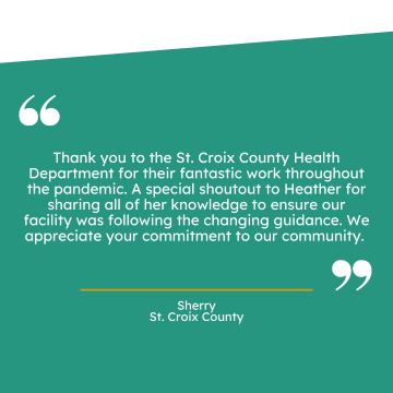 Thank you note from Sherry, St. Croix County