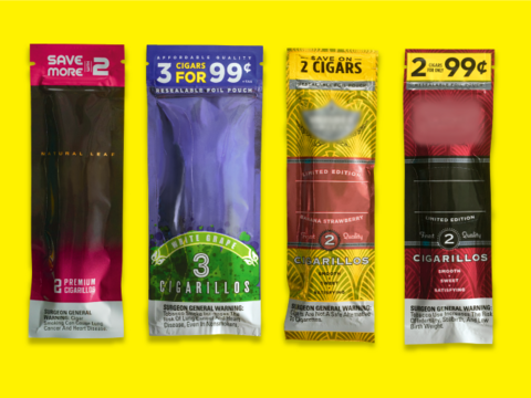 Flavored cigar packages