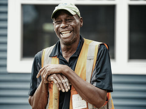 FSET Participant with Shovel on Worksite