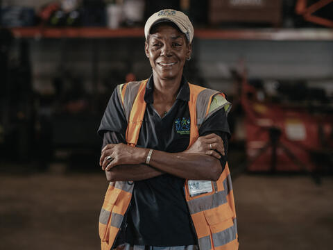FSET Participant Learning Skilled Trades in a Warehouse