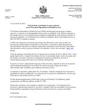 NCI AD notification letter in Spanish