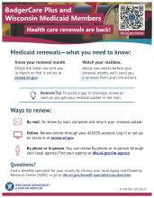 Health care renewal flyer for older adults