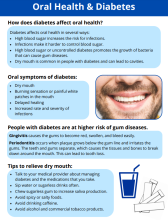 Thumbnail of Oral health and diabetes fact sheet