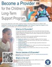 Become a provider for the Children's Long-Term Support Program, P-03073