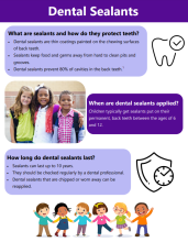 Thumbnail of dental sealants fact sheet.