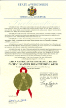 Asian American, Native Hawaiian and Pacific Islander Breastfeeding Week proclamation