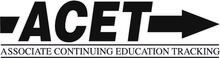 ACET logo with the words "Associate Continuing Education Tracking"