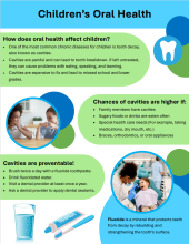 Thumbnail of children's oral health fact sheet.