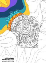 Coloring page with a mandala