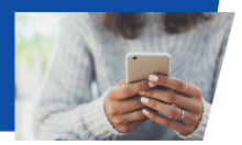 Adult using smart phone