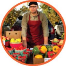 Man selling produce