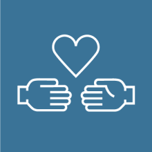 Icon of hands and a heart