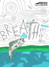Coloring page with a fish