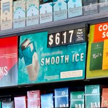 Store display of cigarettes