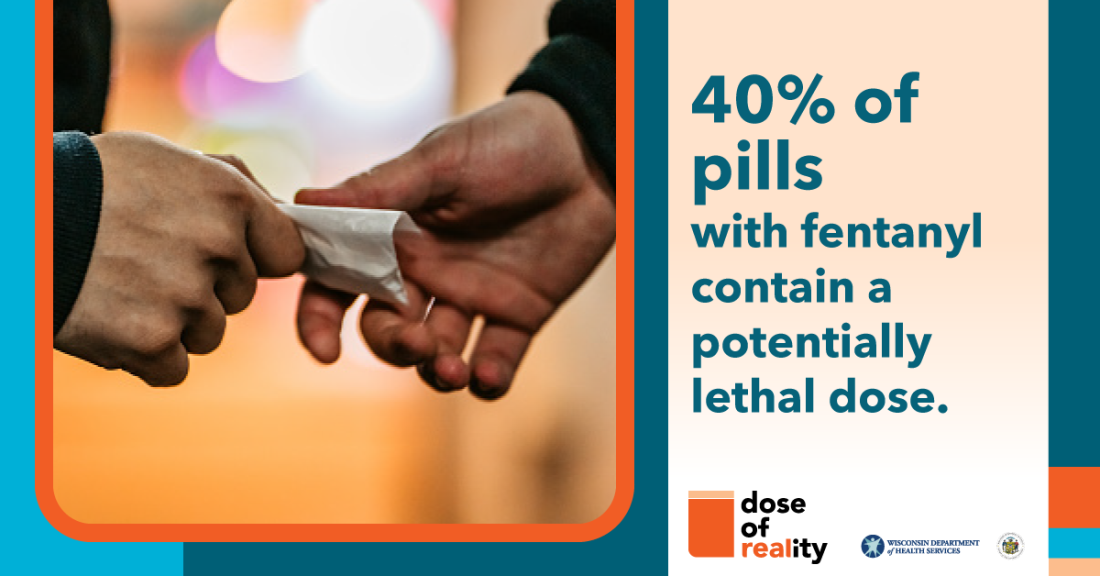 40% of pills with fentanyl contain a potentially lethal dose