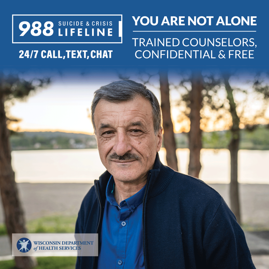Adult - You are not alone - 988 Suicide & Crisis Lifeline