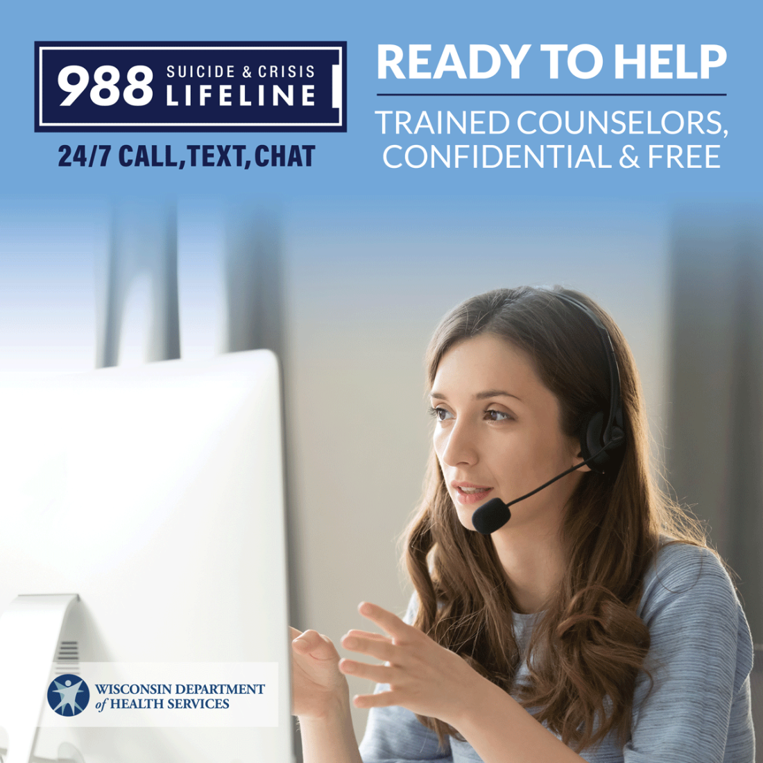 Counselor - Ready to Help - 988 Suicide & Crisis Lifeline